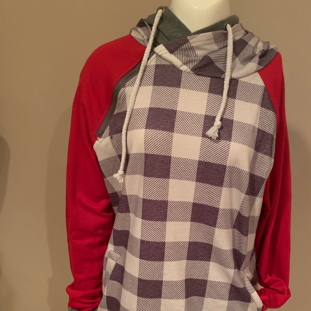 Red & Grey plaid shirt